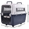 Gulches Plastic Dog Kennel, Pet Transport, Rolling Plastic Airline Approved Wire Door Travelling Dog Crate, Small/Medium/Large - 3 of 3