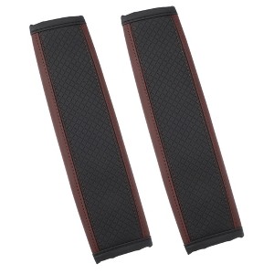 Unique Bargains Universal Faux Leather Car Seat Belt Shoulder Pad 9.45"x2.56" 2 Pcs - 1 of 4
