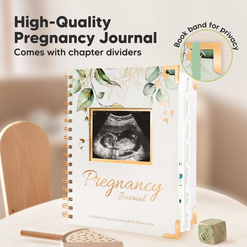KeaBabies Pregnancy Journal, Pregnancy Announcements, 90 Pages Hard Cover Pregnancy Book For Mom To Be Gift, 5 of 11