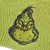 The Grinch Embroidery Green Acrylic Yarn Standard Cuff Beanie - 4 of 4