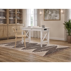 AFI Furnishings Lexi Desk w/Drawer&CS WH - 1 of 4