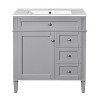 YOOCOZZ 30'' Bathroom Vanity with Top Sink,2 Drawers and a Tip-out Drawer - 4 of 4