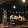 Tangkula 41,000 BTU Propane Patio Heater Glass Tube Standing Gas Heater w/ Cover Wheels - 2 of 4
