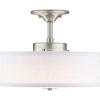 Progress Lighting Inspire 1-Light LED Semi-Flush Mount in Brushed Nickel with Summer Linen Shade - 2 of 4