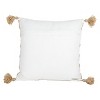 18X18 Inch Hand Woven Yarn Striped Outdoor Pillow Tan Polyester With Polyester Fill by Foreside Home & Garden - 4 of 4