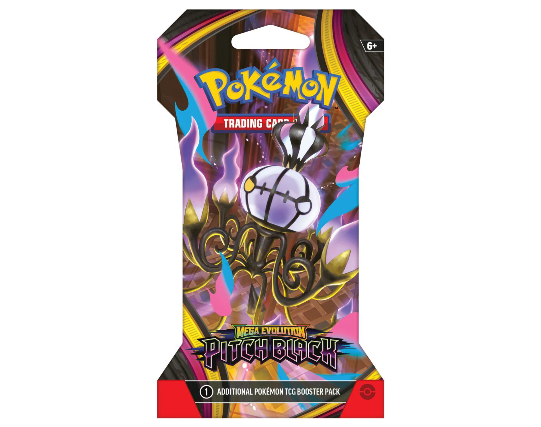 Pokemon ME5 Mega Evolution Pitch Black Sleeved Booster Pack | Mega Chandelure ex