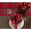 Design Imports  Christmas Metallic Plaid Table Runner, Red Tartan, 14X72" - 4 of 4