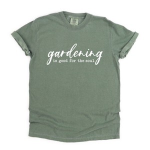 Simply Sage Market Gardening Is Good For The Soul Garment Dyed Tee - 1 of 4