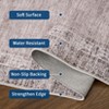 2 x 6 ft Polyester Red Brown Rectangular Indoor Laundry Bathroom Kitchen Distressed Floral Print Vintage Machine Washable Runner Rug - 4 of 4