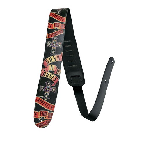 Perri's Premium Jacquard Guitar Strap Metallic Black Rose 2 in.