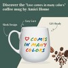 Amici Home Love Many Colors Coffee Mug, 20 Ounce White Ceramic Mug, Novelty Coffee Mug, Microwave and Dishwasher Safe - 3 of 4
