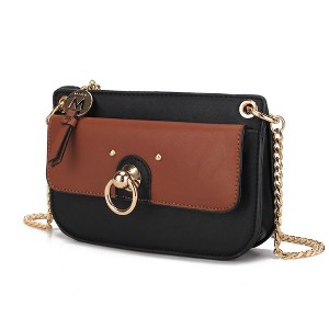 MKF Collection Jill Vegan Leather Color Block Crossbody Handbag by Mia K - 1 of 4