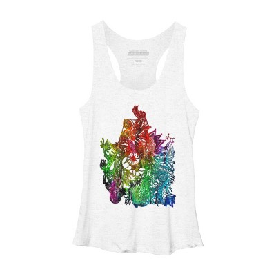 Adult Design By Humans Zen Botanical Rainbow Pride By EdgeWaresRacerback Tank Top