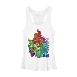 Adult Design By Humans Zen Botanical Rainbow Pride By EdgeWaresRacerback Tank Top - 1 of 2