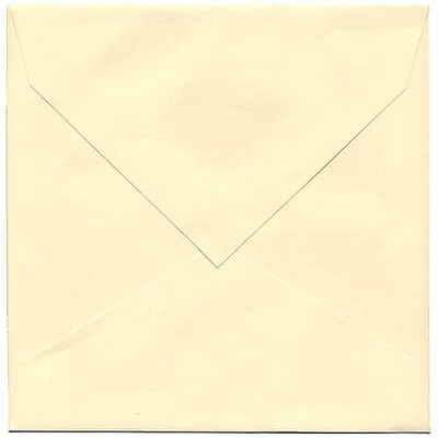 JAM Paper Square Invitation Envelopes with Euro Flap 7.5" x 7.5" Ivory 02792255B