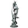 SPI Home Brass Dolphin Seaworld Seascape – 50" Ocean-Themed Floor Sculpture with Marine Life Detail - 4 of 4