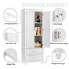 NicBex Tall Bathroom Storage Cabinet with 2/3 Drawers,Freestanding Bathroom Cabinet with Adjustable Shelves,Storage Cabinet for Bathroom,Office - 4 of 4