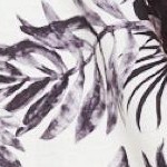 black white island floral