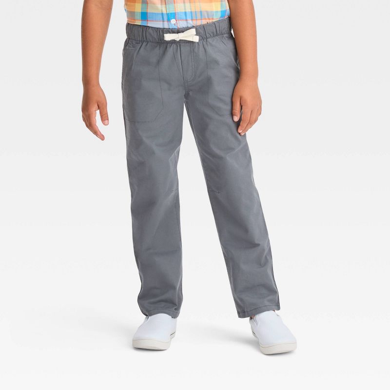 Boys' Stretch Straight Fit Woven Pull-On Pants - Cat & Jack™, 1 of 5