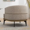 KTMBDW Modern Barrel Fabric Chair, Upholstered Club Accent Chair, Round Armchair for Living Room, Bedroom, Reading Room - 4 of 4