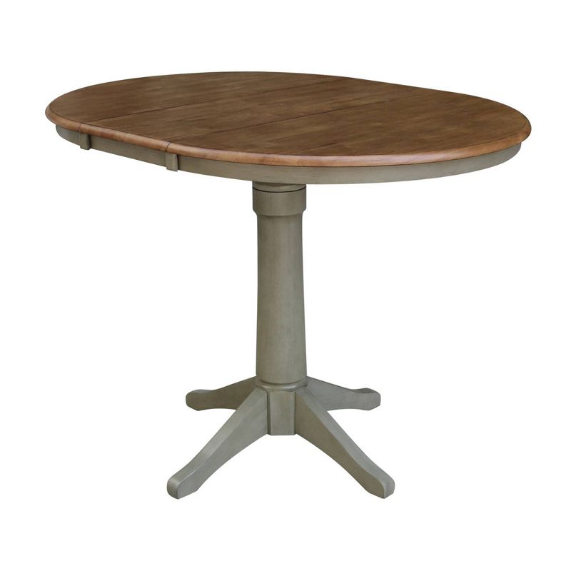 36" Magnolia Round Top Counter Height Dining Table with 12" Leaf - International Concepts, 5 of 10