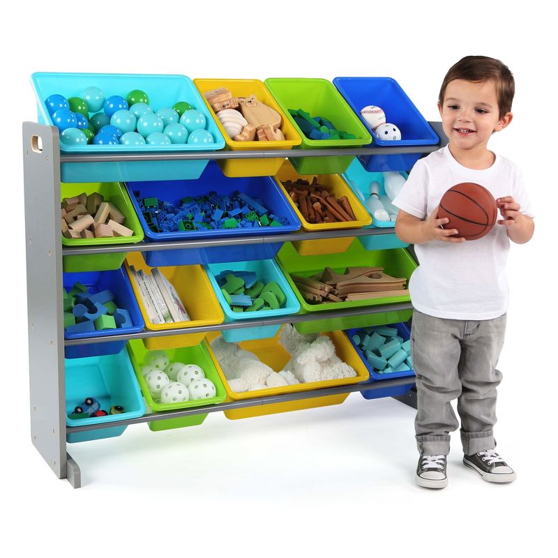 Kids&#39; Super-Size Toy Organizer Elements Collection Gray - Humble Crew, 6 of 8