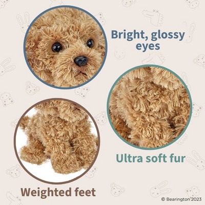 Golden Brown Labradoodle Plush Stuffed Animal Toy
