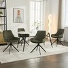 DYHOME Dining Room Chairs Set of 2, Mid Century Modern Kitchen Swivel Upholstered Dining Chair - 3 of 4