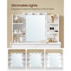 Modern Vanity Desk with LED Lights & Mirror, Makeup Dressing Table with 6 Drawers & 4 Shelves, Adjustable Lighting - 2 of 4