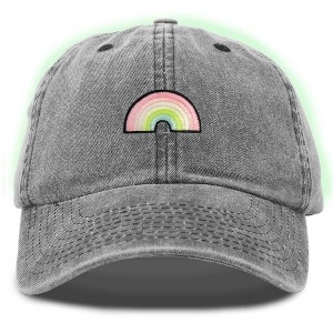Dalix Robot Embroidered Glow in the Dark Retro Dad Hat Cotton Baseball Cap Adjustable Mens - 1 of 4