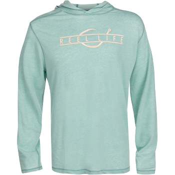 Reel Life Ocean Washed Circle Palm Pullover Hoodie - Agate Green