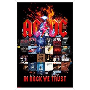 Trends International AC/DC - In Rock We Trust Collage Framed Wall Poster Prints - 1 of 4