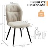 AMERLIFE Upholstered Dining Chairs, Curved High Back Modern Kitchen Chairs - 2 of 4