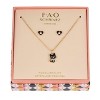 FAO Schwarz Gold Tone Kitty Necklace and Earring Set - 2 of 2