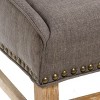Unholstered Accent Chair Leather Slipper Chair with wooden legs for home living room-Christopher Knight Home - 4 of 4