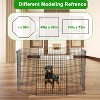 FDW Dog Playpen Dog Pen 24/30/36/42/48in Puppy Playpen with Door Entry Foldable Exercise Pen for Indoor Outdoor Use - 2 of 4