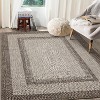 Area Rug Braided Printed Throw, Non-Slip Low Pile Accent Carpet, Foldable Soft Floor Cover for Bedroom or Living Room, Mocha - 3 of 4