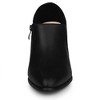 Allegra K Women's Pointy Toe Patchwork Chunky Heels Oxford Ankle Booties - 3 of 4