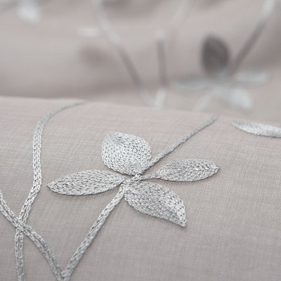 Sage Embroidered Vine Sheer Curtain Panels, 52" x 108"