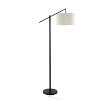 Casper 69" Contemporary Metal Floor Lamp in Matte Black Metal with Natural Linen Shade from Grandview Gallery by LumiSource - 3 of 4