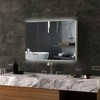 Resenkos Bathroom Mirror Cabinet with Light, Bathroom Storage Cupboard with USB Charge, Adjustable Shelf, White - 4 of 4