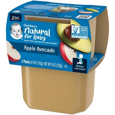 Gerber Sitter 2nd Foods Apple Avocado Baby Meals - 2ct/8oz