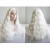 Unique Bargains Long Fluffy Curly Wavy Lace Front Wigs for Women with Wig Cap 24" Synthetic Fibre 1PC - 3 of 4
