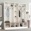 Whisen Freestanding Hall Tree with Shoe Bench, Storage Shelves and 3 Hanging Hooks - 2 of 4