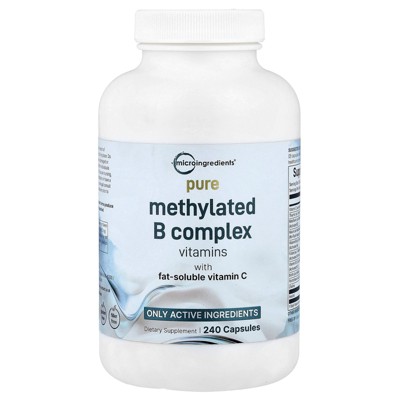 Micro Ingredients Pure Methylated B Complex Vitamins, 240 Capsules