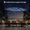 10FT Cantilever Umbrella w/ Solar Lights, 360° Rotation & Tilt, Easy Crank, UV Protection for Pool, Deck, Backyard - 3 of 4