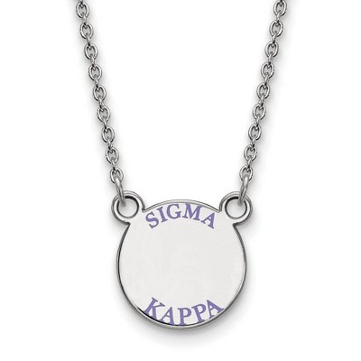 Black Bow Jewelry Sterling Silver Sigma Kappa Greek Life Necklace 18 Inch