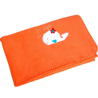 Slickblue Embroidered Coral Fleece Throw Blanket for Kids - Soft & Cozy, 29.5" x 39.4", Multiple Design & Color Options