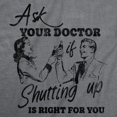 Мужские футболки Crazy Dog T-Shirts, Inc. Mens Funny T Shirts Ask You Doctor If Shutting Up Is Right for You Sarcastic Graphic Novelty Tee for Men - Crazy Dog Men's T Shirt With Sarcastic S — фото 2