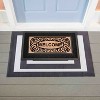 Evergreen Black and White Frame Layering Mat Indoor and Outdoor Decor - 2 of 3